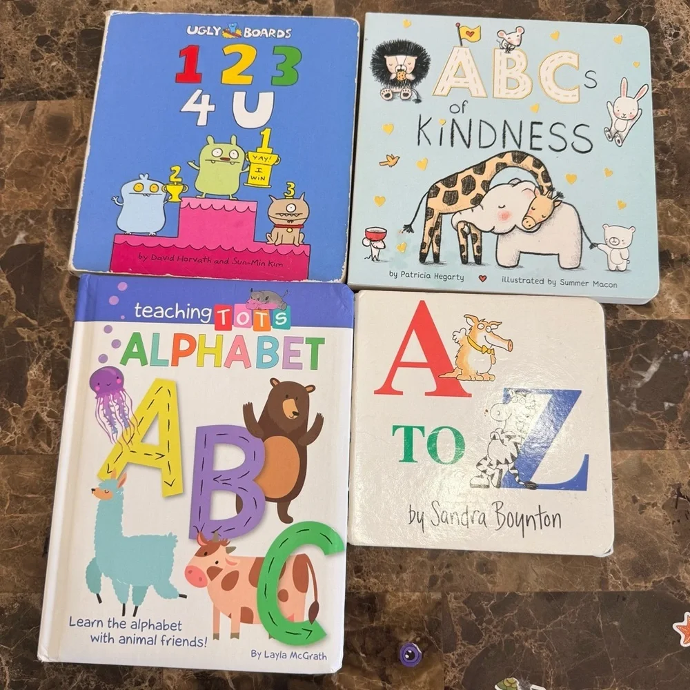 Set of 4 Toddler Board Books ABCs Numbers Kindness Sandra Boynton